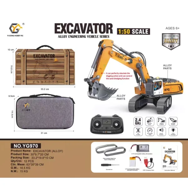 Discover Yigong 970 RC Excavator | Wave RC